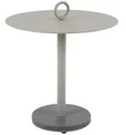 Gartenbeistelltisch Niobe aus Aluminium, modern rund, beige, &Oslash; 50 cm,
