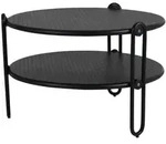 Gartencouchtisch Blixt, aus Aluminium, modern, rund, schwarz, 65 cm