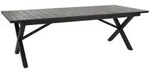 Gartenesstisch Hillmond aus Aluminium und HPL, modern und ausziehbar, schwarz,...