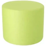 Pouf Rondo, moderner Pouf aus Polyester, rund, gr&uuml;n, &Oslash; 50 cm, bequeme