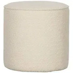 Hocker Sara - Boucl&eacute;-Stoff Creme, &Oslash; 46 cm