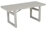 Gartenbank Vevi aus Aluminium, modern, beige, 105 cm Breite, pflegeleicht und stabil