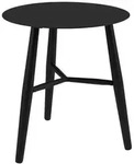 Gartenbeistelltisch Vannes aus Aluminium, modern rund, Schwarz, &Oslash; 45 cm, Brafab