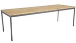 Gartenesstisch Nox aus Teakholz und Aluminium, modern, anthrazit, 240x90 cm, f&uuml;r