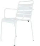 Stuhl Mya Metal aus Aluminium, Retro Chic, Wei&szlig;, stapelbar f&uuml;r Outdoor