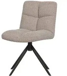 Esszimmerstuhl Vinny Boucl&eacute; Stoff, modern mit Drehfunktion, beige sand, gepolstert,