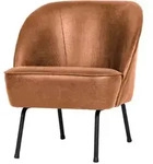 Sessel Vogue Kunstleder, modern und gepolstert, cognacbraun, Metallgestell...