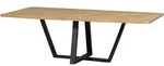 Esstisch Tablo XL aus Eichenholz, modernes D-Gestell, natur, f&uuml;r 6&ndash;8...