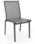Gartenstuhl Cruise Aluminium stapelbar, modern und ohne Armlehne, anthrazit,...