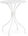 Gartentisch Lizette aus Metall, klassisch rund, Wei&szlig;, f&uuml;r 2&ndash;3 Personen,