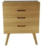 Kommode Dweller aus Eichenholz, modern skandinavisch, natur, 4 Schubladen,...