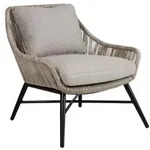 Gartensessel Pembroke mit Kissen aus Rattan und Aluminium, modern, beige,...