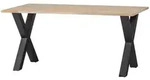 Esstisch Tablo aus Eiche, modernes X-Gestell aus Metall, natur, 160 cm, f&uuml;r...