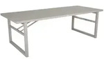 Gartenesstisch Vevi aus Aluminium, modern, beige, f&uuml;r 6&ndash;8 Personen, 230x95 cm