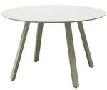 Gartenesstisch Auke aus Aluminium &Oslash; 120 cm, Hellgrau