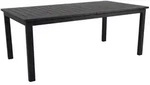 Gartenesstisch Lomma aus Aluminium, modern ausziehbar, schwarz, f&uuml;r 8&ndash;10 Personen
