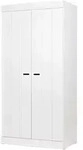 Kleiderschrank Connect aus Kiefernholz, modernes Design, Wei&szlig; lackiert, mit 2...