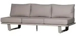 3-Sitzer Gartensofa Bear - Aluminium & Outdoor-Stoff, Sand