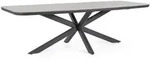 Gartenesstisch Isacco aus Aluminium und Stein, modern, anthrazit, f&uuml;r 6&ndash;8