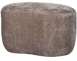 Hocker Popular aus Chenille-Stoff, organisches Design, taupe, weich gepolstert...