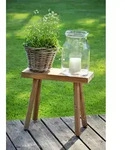 Hocker Milo aus massivem Teakholz, Massiv-Stil f&uuml;r Outdoor, naturbelassenes...