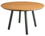 Gartenesstisch Bam Bo von Brafab aus Bambus und Aluminium, modern, rund, Nordic