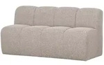 Bank Mojo Boucl&eacute;-Stoff, modern mit R&uuml;ckenlehne, beige, 160 cm, gepolstert f&uuml;r
