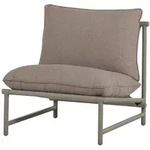 Gartensessel Elvo - Aluminium & Olefin-Stoff, Sand