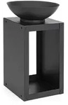 Feuerschale Efesto aus hitzebest&auml;ndigem Stahl, modernes Design, Schwarz, 38 cm,