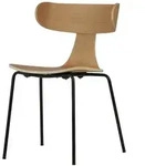 Esszimmerstuhl Form aus Holz, modern, Natur, stabile Metallbeine, komfortabler...