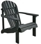 Gartensessel Skule aus Kiefernholz, klassisches Adirondack-Design, schwarz, mit