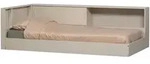 Eckbett Carter Kiefer FSC, modernes Stauraumbett in L-Form, hellgrau, 215 x 118 cm
