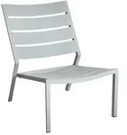 Gartensessel Delia aus Aluminium, modern und stapelbar, hellgrau, pflegeleicht,