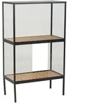 Pflanzenschrank Grower Greens, Schwarz - Aluminium, Glas mit 2 B&ouml;den