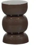 Beistelltisch Breno - Metall Dunkelbraun, &Oslash; 30 cm