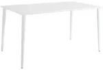Gartenesstisch Nimes aus Aluminium, modern und rechteckig, wei&szlig;, 140x78 cm,...