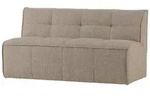 Esszimmerbank Cluster - Boucl&eacute;-Stoff Kaki Braun, 164 cm, mit R&uuml;ckenlehne