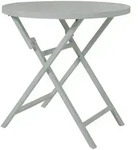 Gartenesstisch Wilkie aus Aluminium, modern, rund, klappbar, hellgr&uuml;n, &Oslash; 72 cm,