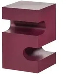 Beistelltisch Jessa - Metall Lila / Braun