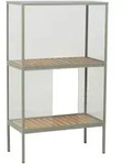 Pflanzenschrank Grower Greens, Dusty Green - Aluminium, Glas mit 2 B&ouml;den