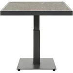 Gartencouchtisch Scale - Aluminium & Keramik, H&ouml;henverstellbar, 85x85 cm,...