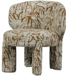 Sessel Upke Stoff, modern und retro Chic, natur braun, gem&uuml;tlich gepolstert...
