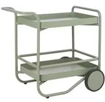 Garten-Servierwagen Trolly, Dusty Green - aus Aluminium, mit Rollen