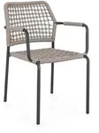 Gartenstuhl Rajada aus Aluminium, modernes Design, taupe anthrazit, stapelbar...