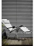 Gartenliege Amida aus Aluminium, modern und wetterfest, mit Nackenrolle, Grau