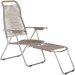 Gartensessel Spaghetti aus Aluminium von Fiam, Retro Chic, verstellbar, taupe,