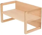 Kindertisch Tim aus Buchenholz, massiv, flexibel als Bank oder Tisch, natur, f&uuml;r