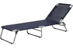 Gartenliege Amigo aus Aluminium, modern und wetterfest, dunkelblau, 3-fach