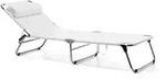 Gartenliege Amigo aus Aluminium, 3-fach verstellbar, modern, wei&szlig;, wetterfest f&uuml;r