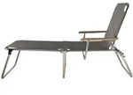 Gartenliege Amigo 40+ aus Aluminium mit Armlehne, modern, grau, 3-fach...